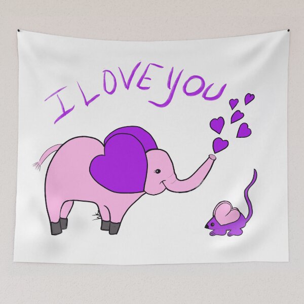 Item preview, “I Love You”, Said the Elephant to the Mouse designed and sold by Helen Knecht.