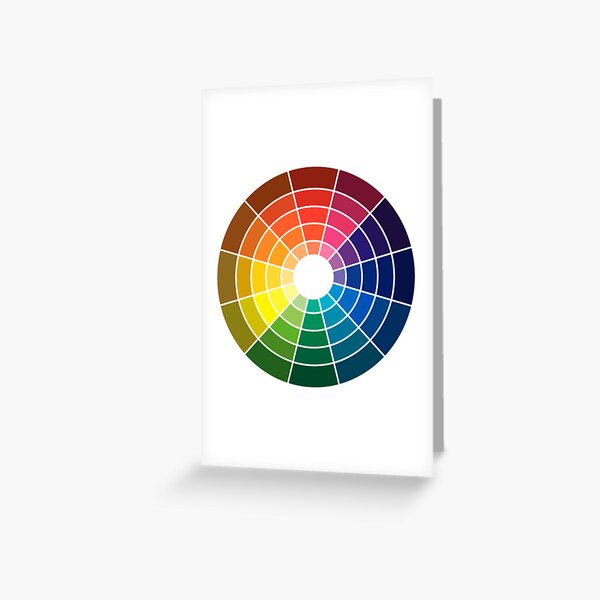 Colour wheel tints tones and shades Greeting Card