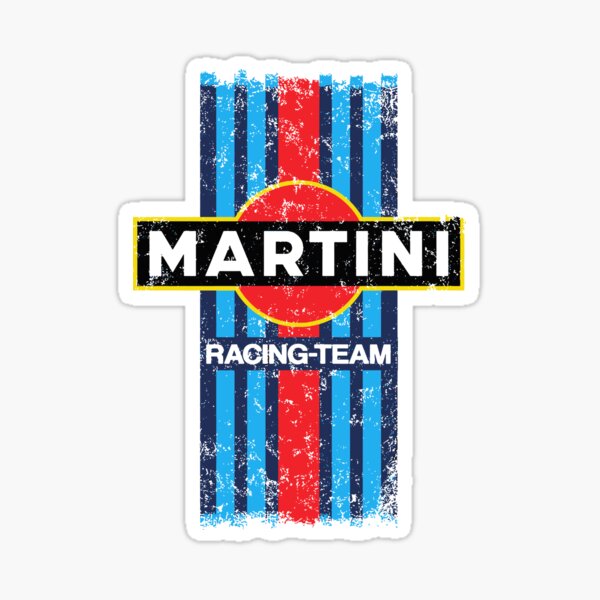 Motor Car Vinyl Sticker Martini Style Racing Black  Le Mans Rally Sport Decal x2