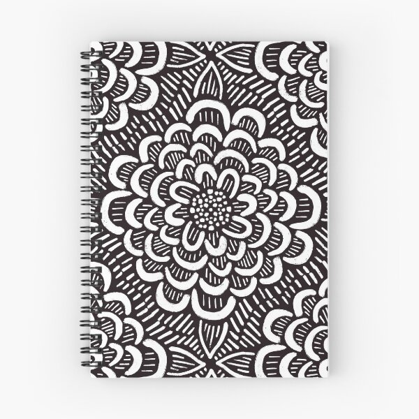 Item preview, Black and white floral designed and sold by inkblotcreative.
