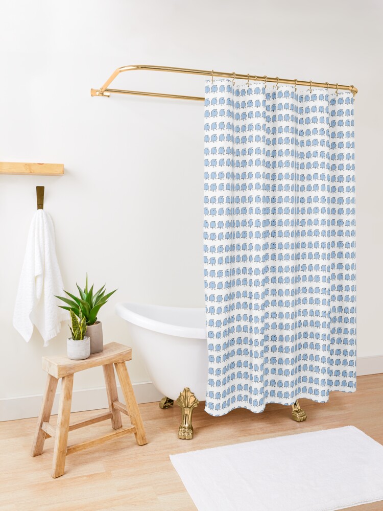 Alternate view of Many Wugs Shower Curtain