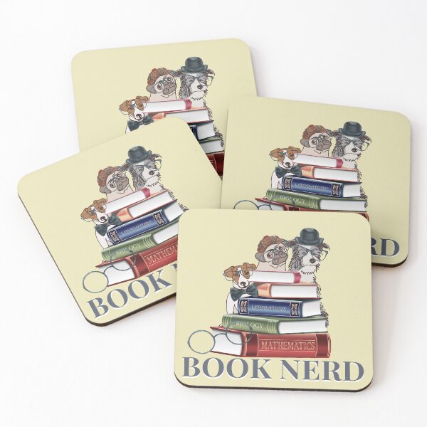 Artikelvorschau, Buch Nerd Hipster Dogs Funny Geek entworfen und verkauft von AZGuzmans.