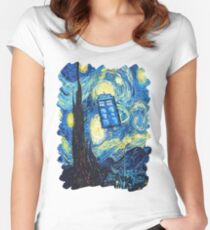 Starry Night Women's Fitted Scoop T-Shirt