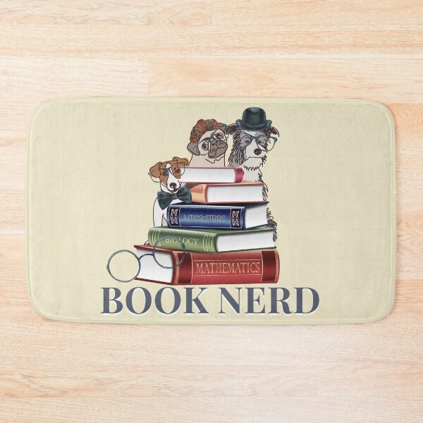 Artikelvorschau, Buch Nerd Hipster Dogs Funny Geek entworfen und verkauft von AZGuzmans.
