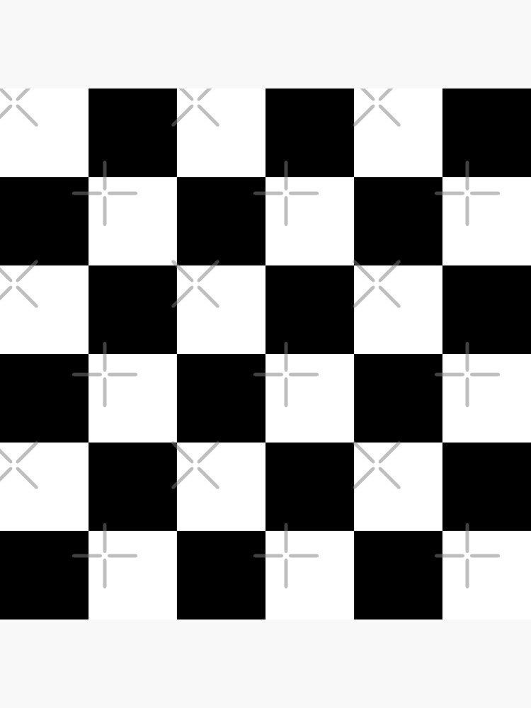 "Black and White Squares Checkered Flag" Poster by WizzlesEmporium