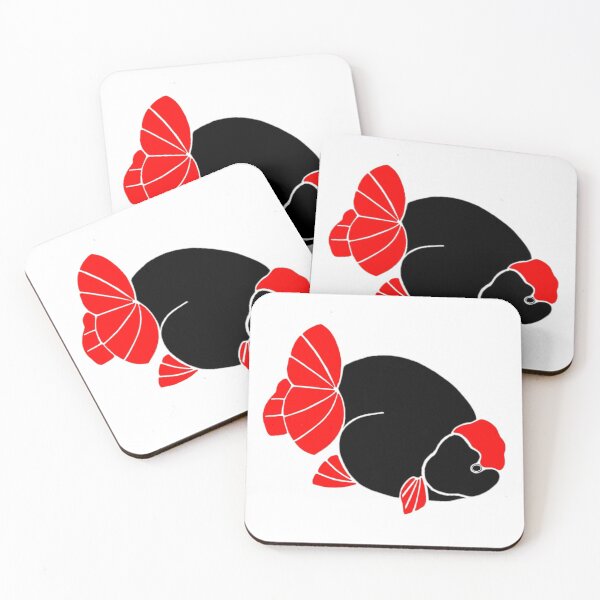 Item preview, Ranchu Black Red Cap Rep Tail Goldfish Logo 20 designed and sold by Nosnah.