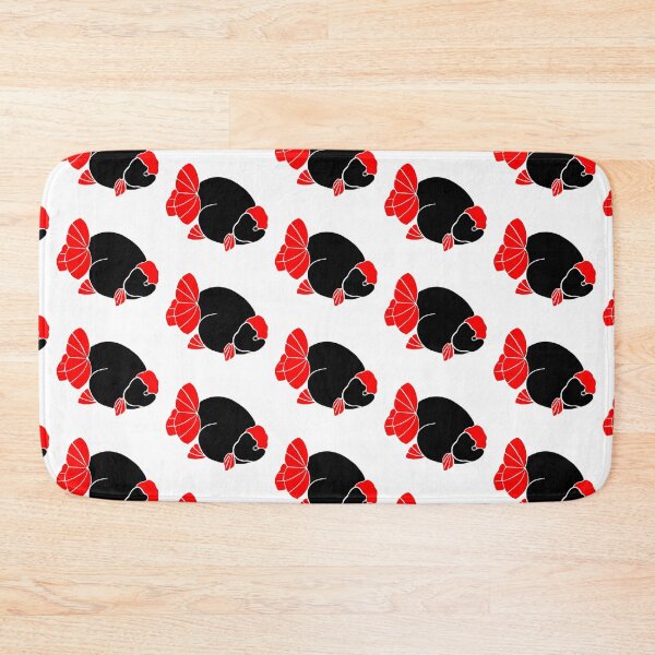 Item preview, Ranchu Black Red Cap Rep Tail Goldfish Logo 20 designed and sold by Nosnah.