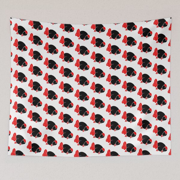 Item preview, Ranchu Black Red Cap Rep Tail Goldfish Logo 20 designed and sold by Nosnah.