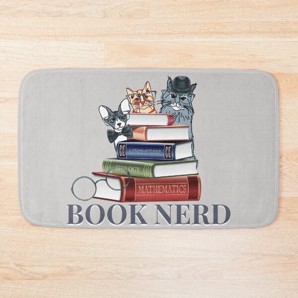 Artikelvorschau, Buch Nerd Hipster Cats Funny Geek entworfen und verkauft von AZGuzmans.