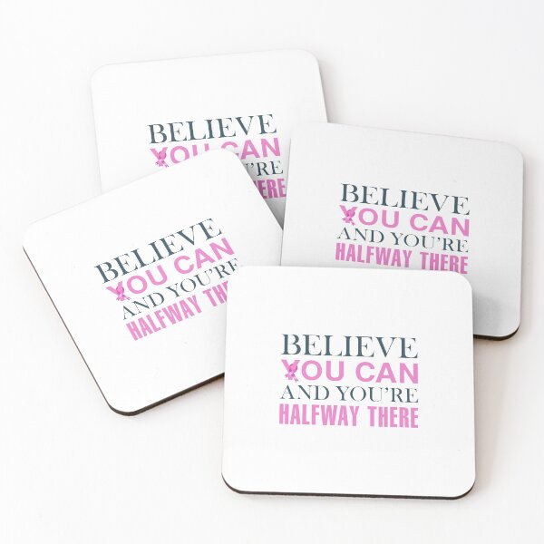 Item preview, Believe You Can Breast Cancer Awareness Inspirational Quote designed and sold by Hommie9977.