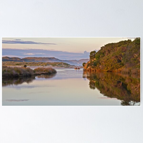 Item preview, Inlet Evening with Boat designed and sold by pennyswork.