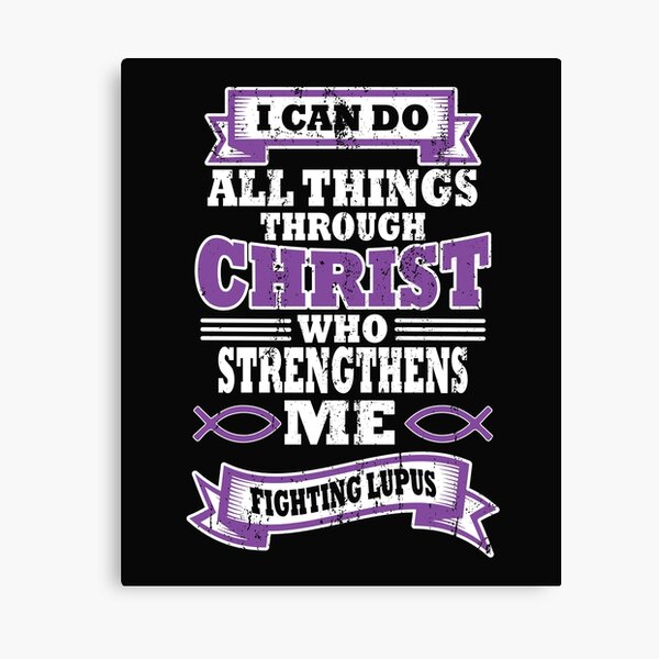 Lupus Awareness Church product for Christ print Canvas Print
