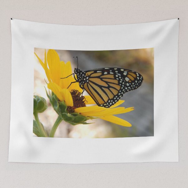 Item preview, Monarch butterfly on a yellow sunflower designed and sold by Stephanie  Skeem.