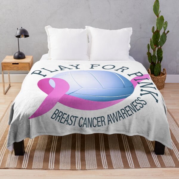 Item preview, Volleyball Play For Pink Breast Cancer Awareness Typography designed and sold by Hommie9977.