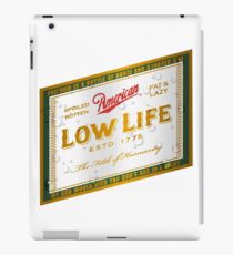 American Low Life Beer Label iPad Case/Skin