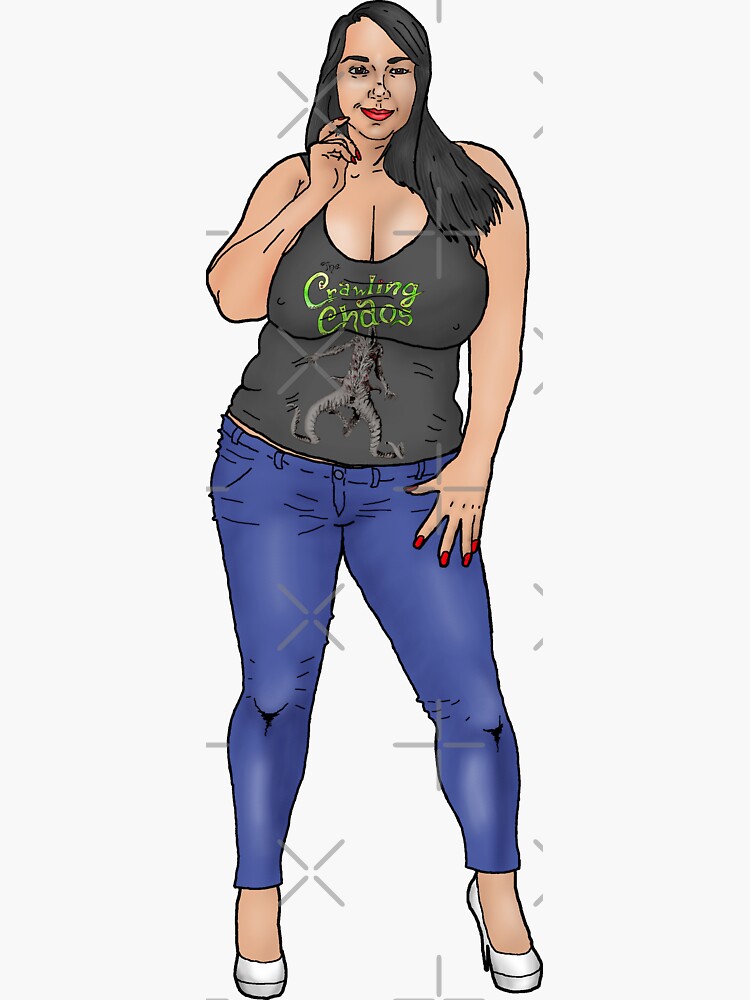 BBW in tank top and jeans Sticker by PinUpsandPulp