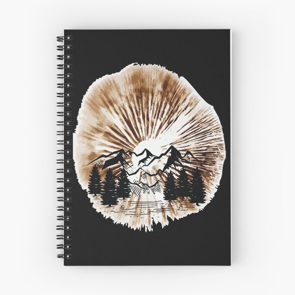 Item preview, Favorite landscape on top of a spore print mushroom graphic designed and sold by sunnym79.