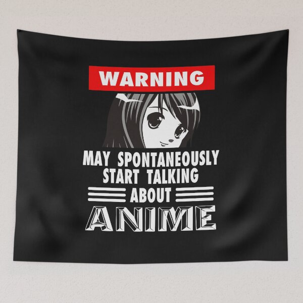 Item preview, Warning can spontaneously start talking about anime graphics designed and sold by sunnym79.