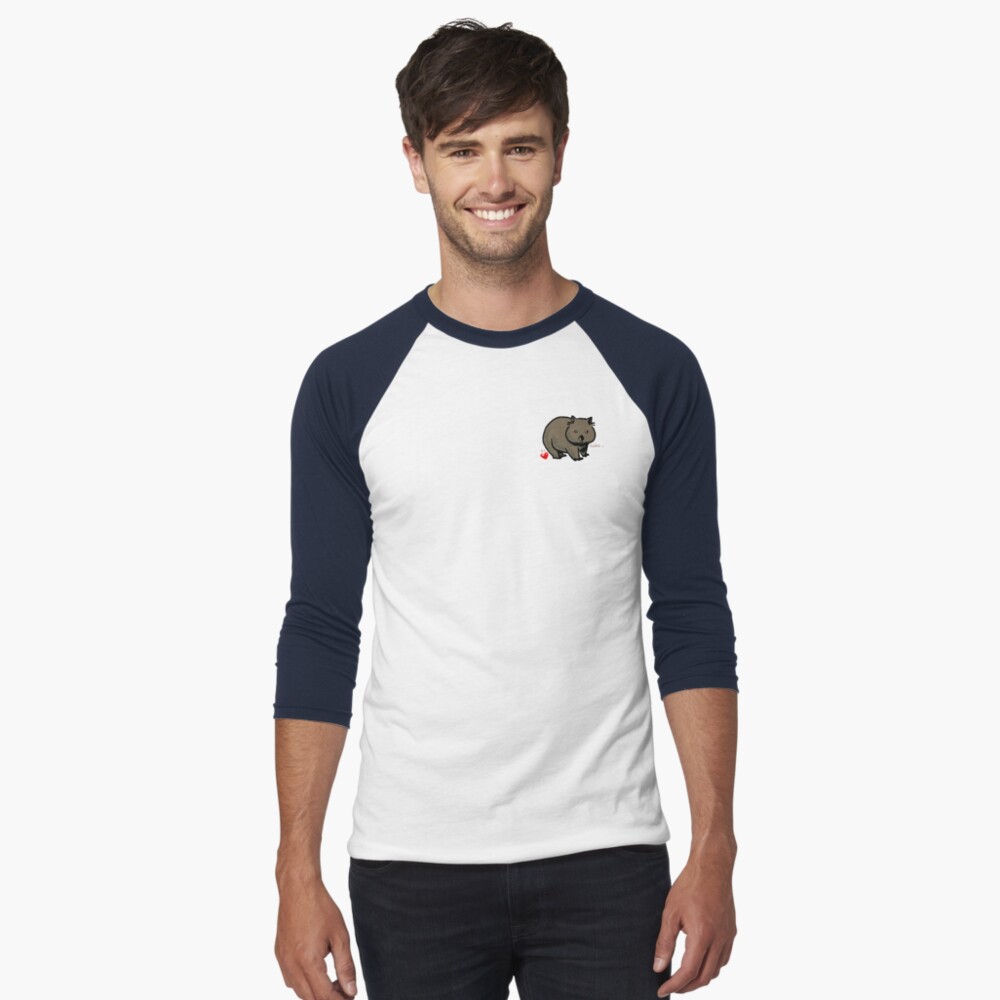 Vista previa del artículo con la obra «Camiseta ¾ estilo béisbol», diseñado y vendido por GameQuacks.