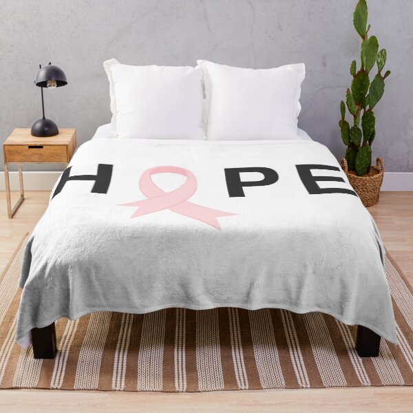 Item preview, Hope Pink Ribbon Breast Cancer Awareness Typography designed and sold by Hommie9977.