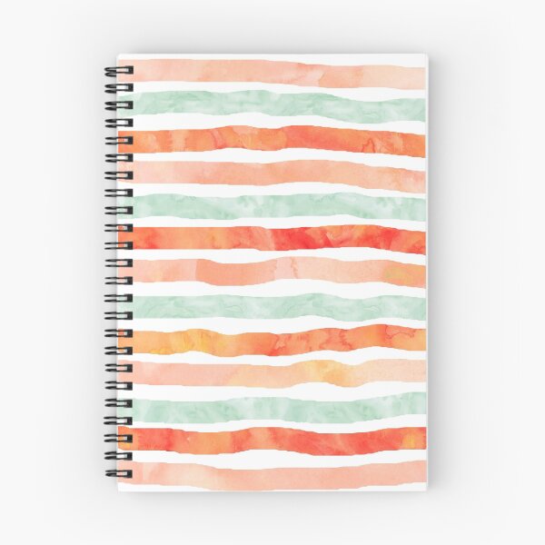 Item preview, watercolor hand drawn peach mint orange designed and sold by dreamingmind.