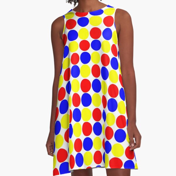 Colorful and Bright Circles A-Line Dress