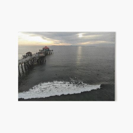 Surfers at Sunset Art Board Print
