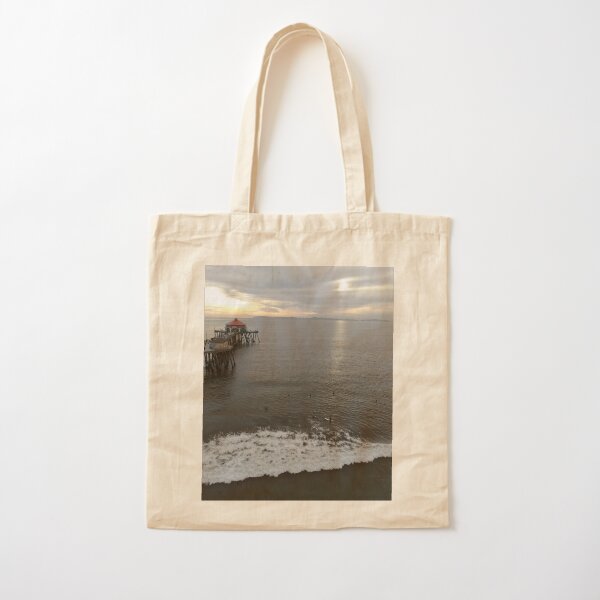 Surfers at Sunset Cotton Tote Bag