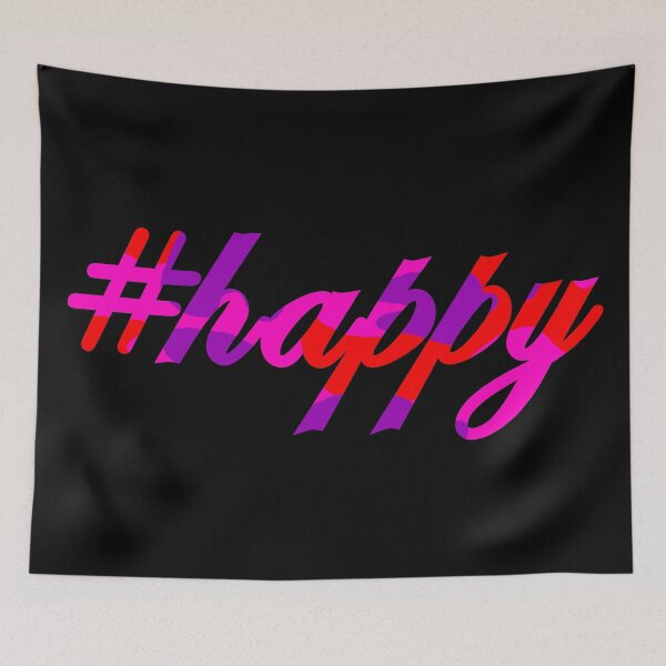 Item preview, Hashtag Happy Pink Camo On Black designed and sold by Jason Gilbert.