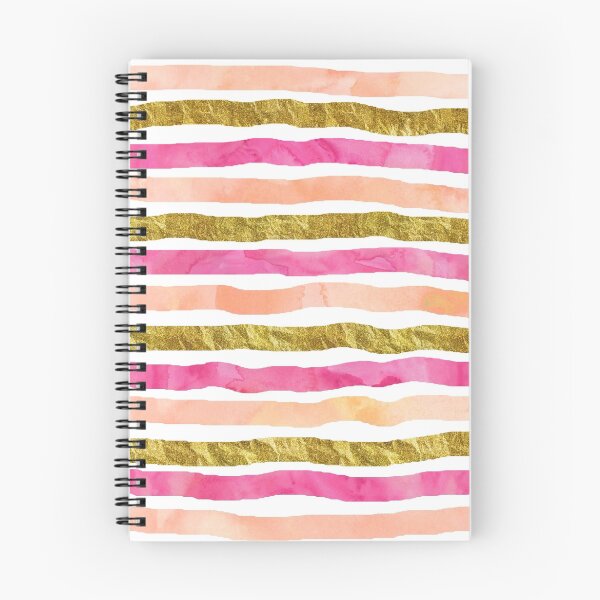 Item preview, Watercolor hand drawn peach pink gold designed and sold by dreamingmind.