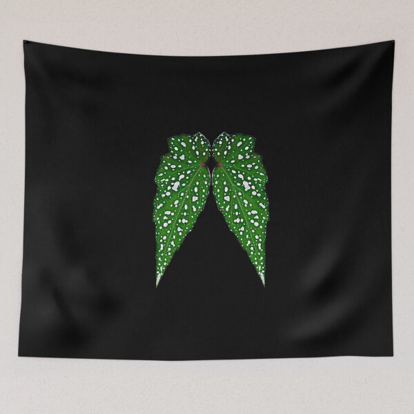 Item preview, Leafy Angel Wings Digital Cartoon On Black designed and sold by Jason Gilbert.