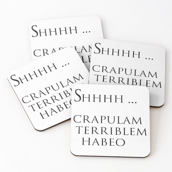 Item preview, I have a terrible hangover phrase in Latin designed and sold by Espirius.