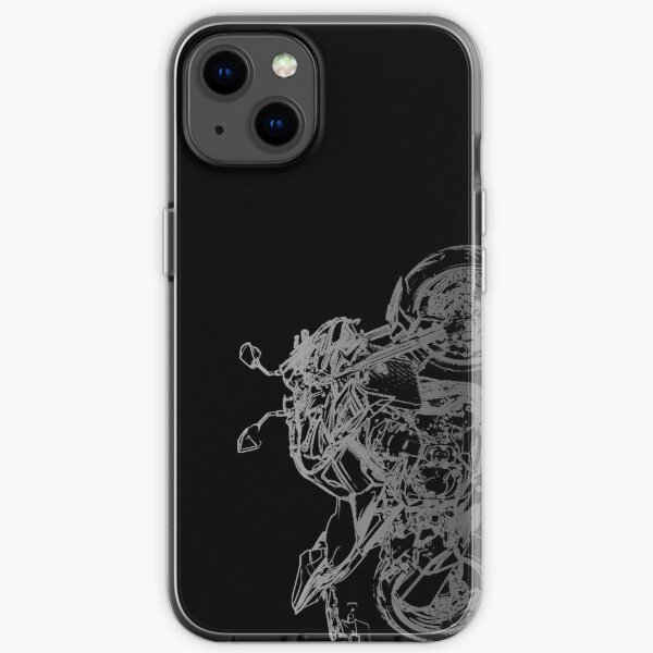 Kawasaki Z900 crayon silhouette moto nue roadster vélo Coque souple iPhone