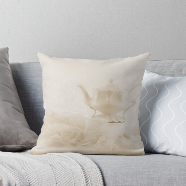 Item preview, Cream Tea Pot And Ruffled Tablecloth - Still Life  designed and sold by Sandra Foster.