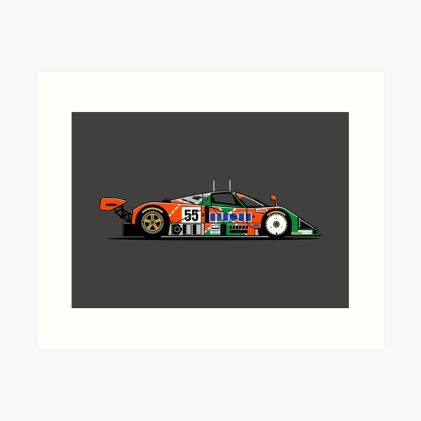 787B Group C Le Mans Retro Race Car Art Print