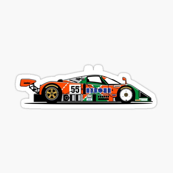 787B Voiture de course rétro du Groupe C Le Mans Sticker
