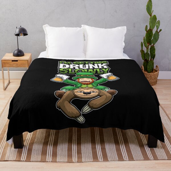 Item preview, I'm Getting Drunk Slowly - Leprechaun Rides Sloth designed and sold by anziehend.