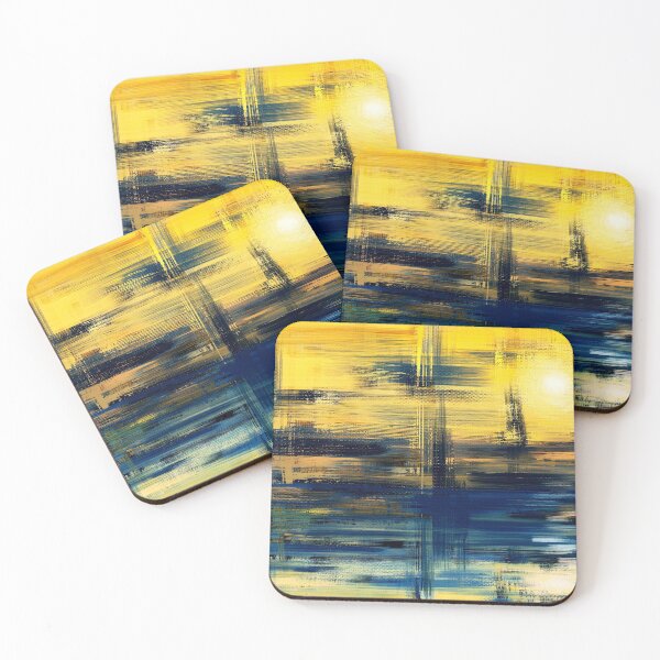 Item preview, Sunset, abstract artwork, oil on canvas designed and sold by ikaDrawings.