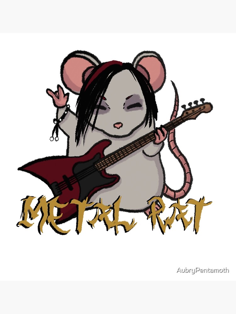 "Heavy Metal Rat" Poster by AubryPentamoth Redbubble