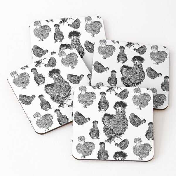 Item preview, Silkie Bantam Line Drawings designed and sold by StandoutSilkies.