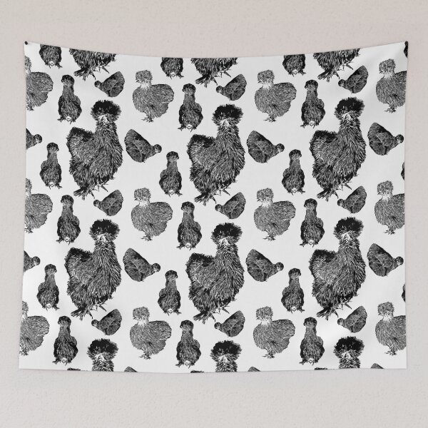 Item preview, Silkie Bantam Line Drawings designed and sold by StandoutSilkies.