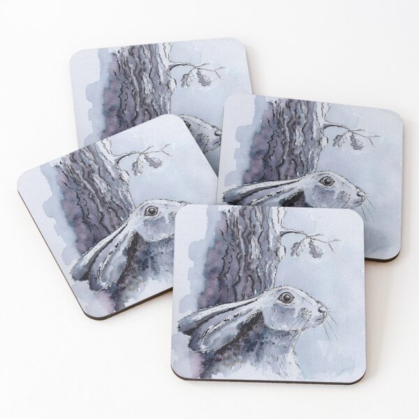 Item preview, Hare stared out into the darkness - monochrome designed and sold by Sophie Shaw.