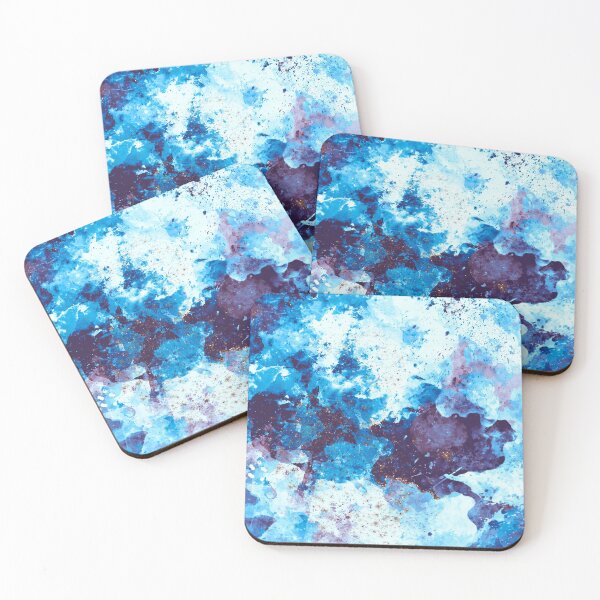 Item preview, ABSTRACT SHADES OF BLUE WITH BRONZE designed and sold by Elena Ivan - Papadopoulou.