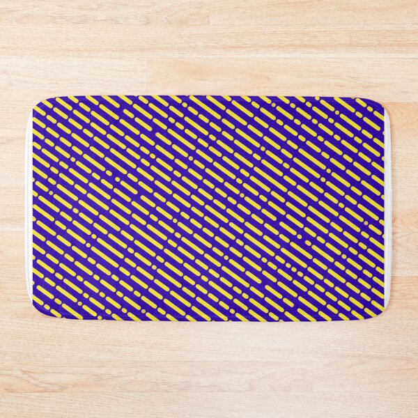 Item preview, Yellow dashed lines pattern - Purple designed and sold by MinEkkoArt.