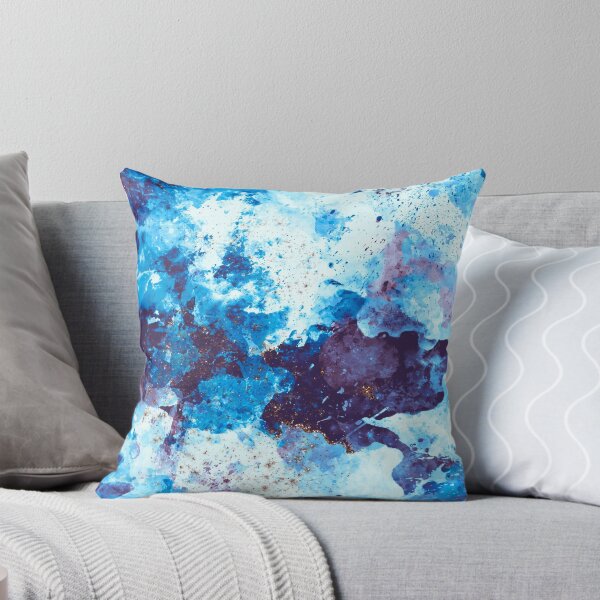 Item preview, ABSTRACT SHADES OF BLUE WITH BRONZE designed and sold by Elena Ivan - Papadopoulou.