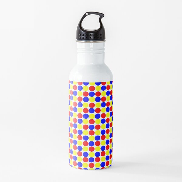 Colorful and Bright Circles - Illustration Water Bottle