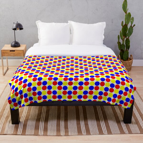 Colorful and Bright Circles - Illustration Throw Blanket