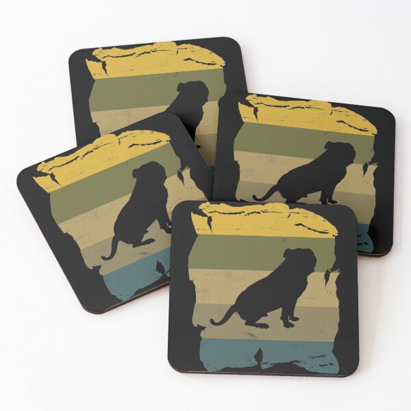 Item preview, American Bulldog Distressed Vintage Retro Silhouette designed and sold by DoggyStyles.