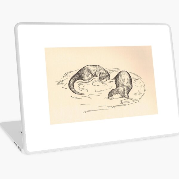 Our two otters by Sophie Neville -  Laptop Skin