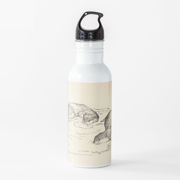 Our two otters by Sophie Neville - Water Bottle